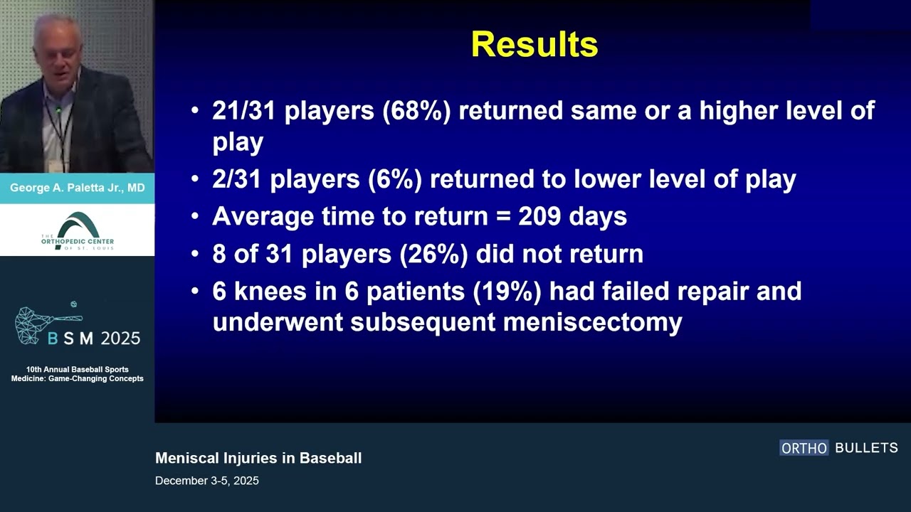 Fixed Meniscal Injuries in Baseball_George A. Paletta Jnr MD