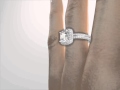 Halo Micro Pave Eternity Diamond Engagement Ring
