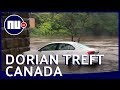 Orkaan Dorian zet auto's onder water in Canada | NU.nl