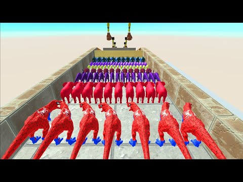 Colors Run To Get a Pig - Animal Revolt Battle Simulator Part 14