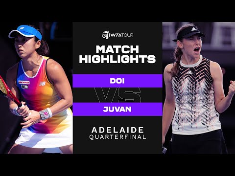 Теннис Misaki Doi vs. Kaja Juvan | 2022 Adelaide Quarterfinals | WTA Match Highlights