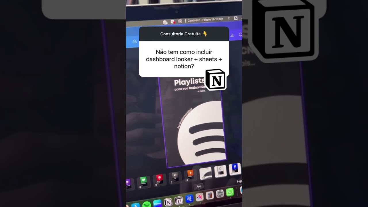 É possível incluir dashboard looker e sheets no notion?   #cafecomnotion #dicadenotion