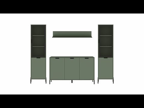 Миниатюра изображения товара Полка Black Red White Paloma POL (дымчатый зеленый)