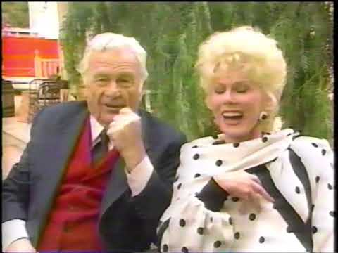 Eddie Albert and Eva Gabor promote "Return to Green Acres" on Entertainment Tonight, May 1990.
