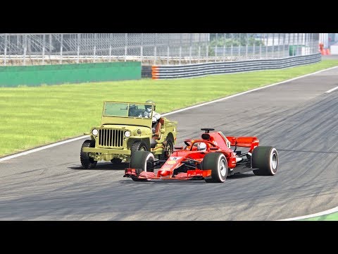 Ferrari F1 2018 vs Jeep Second World War - Monza
