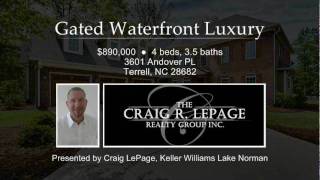 preview picture of video 'Lake Norman Gated Waterfront Luxury Homes / Mooresville NC  / Terrell NC'