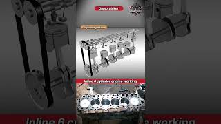 Inline 6 cylinder engine working