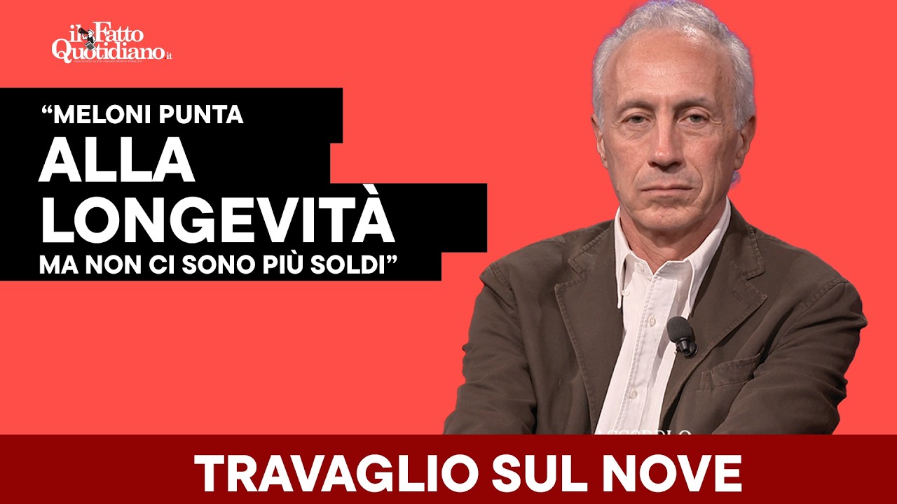 Travaglio: “Meloni punta alla longevità, ma non ci sono più soldi. Lei e Draghi dilapidato PNRR”