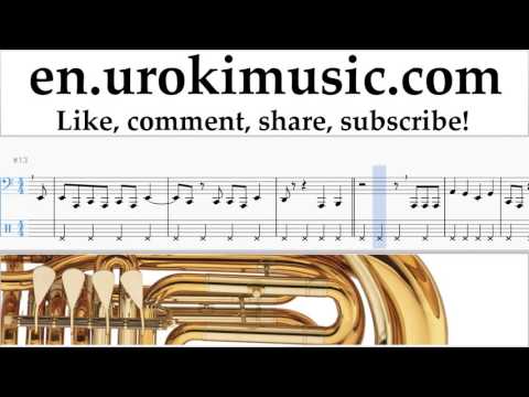 Tuba lessons Katy Perry - Pendulum Sheet Music Tutorial Part#2 um-i352
