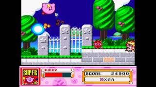 Kirby Super Star SNES Gameplay 1080p - Stage 1 to 3 Longplay