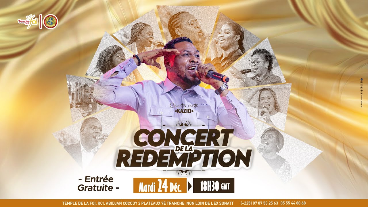 🥳🎷CONCERT DE LA RÉDEMPTION - 24 DÉCEMBRE 2024 / TEMPLE DE LA FOI🥁🎸