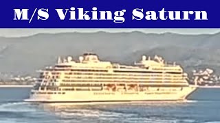 cruise ship M/S Viking Saturn leaving Ajaccio