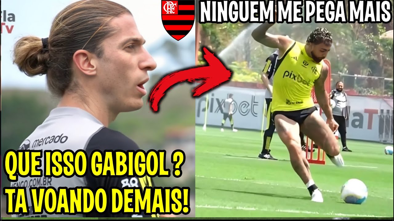 QUE ISSO GABIGOL ? FILIPE LUIS FICOU EM CHOQUE COM GABI NO TREINO! TREINO DE SABADO NO FLAMENGO