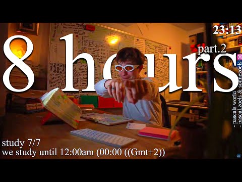LIVE | 8-HOUR study with me (part.2) 📚⛈️ rain sounds & pomodoro timer 60 & 10