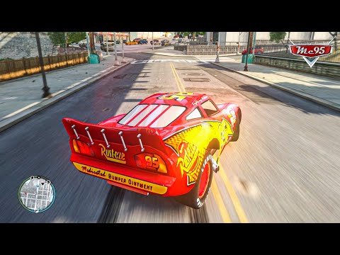 Crazy Rayo Lightning McQueen Car Crashes Ep.40 - GTA 4