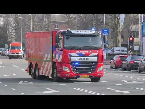 Prio1 Tankwagen 123062 Brandweer Haarlem West met spoed naar een Brand in Ijmuiden
