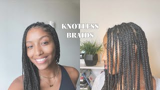 KNOTLESS BRAIDS ON YOURSELF | BEGINNERS TUTORIAL