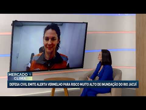 Defesa Civil do RS emite alerta vermelho para risco de inundação do Rio Jacuí