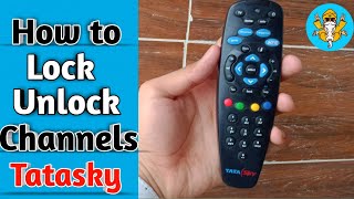 How to Lock/unlock any channel on Tatasky Setup hd setup box| lock channel|unlock channel