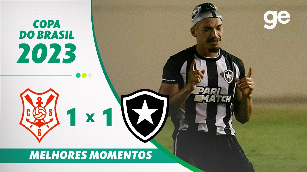 VÍDEO | Gols e melhores momentos do empate do Botafogo com o Sergipe pela Copa do Brasil