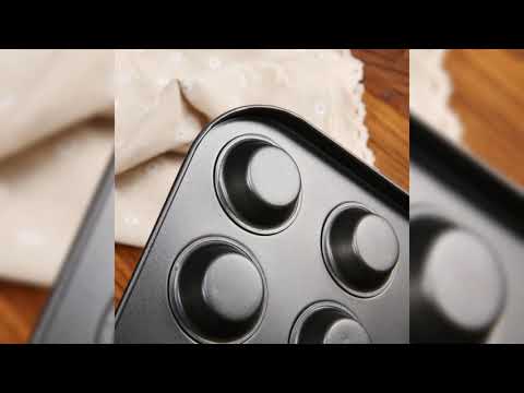 Black aluminium 6 slot non-stick muffins cupcake pancake bak...