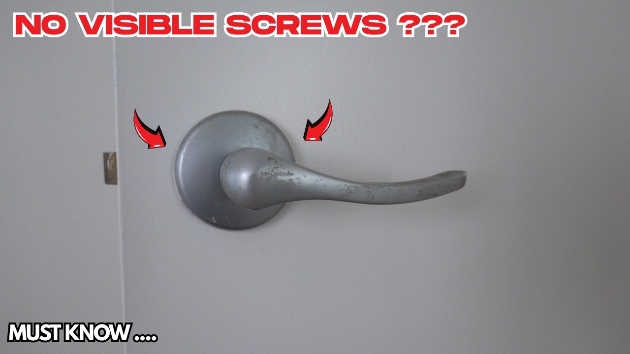 Remove door handle / knob without screws visible #4