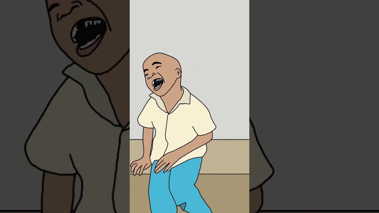 Drawing of a child crying and then laughing