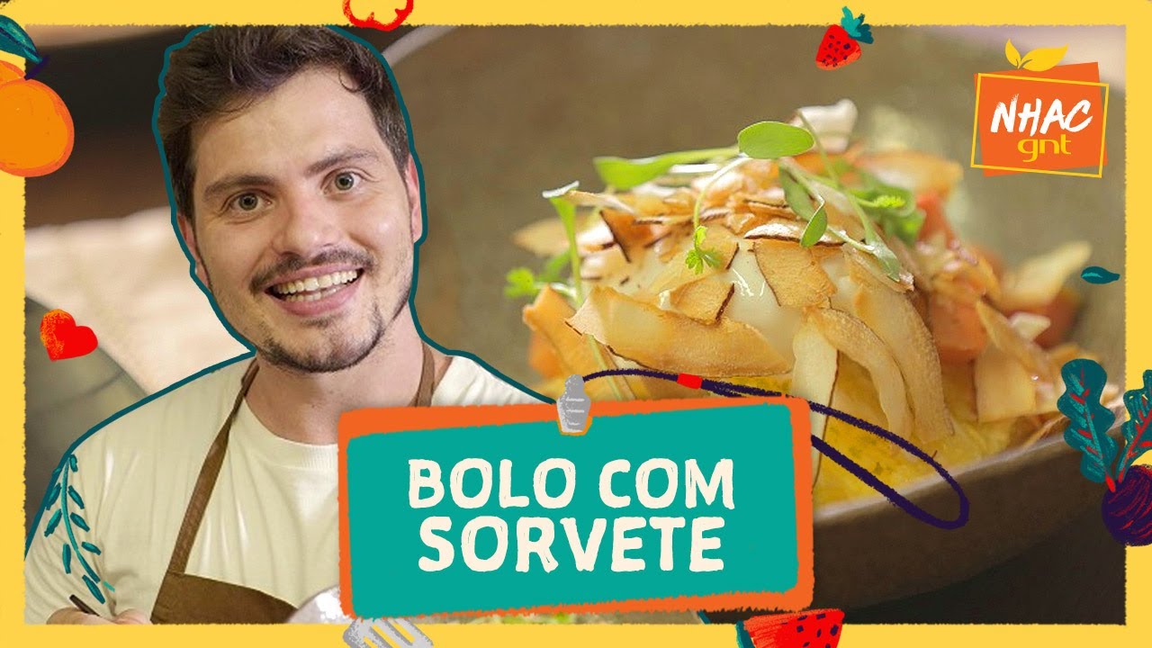 Bolo de mandioca com goiaba e sorvete caseiro de coco | Funcionário do Mês