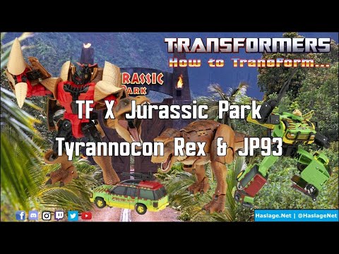 Transformers Collaborative Jurassic Park Leader Tyrannocon Rex & Deluxe JP93