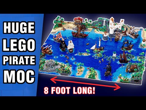 EPIC LEGO PIRATE MOC - One Of The Largest Dioramas I've Seen!