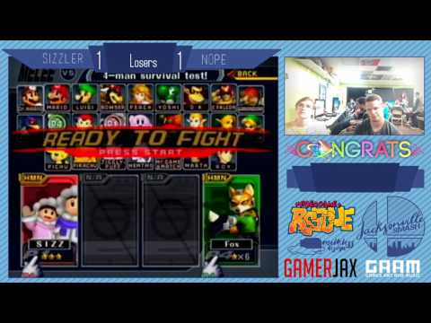 Jax Smash Weekly 1/19 - nope(Fox) Vs Sizzler(Ice Climbers) - Melee Losers Top 8