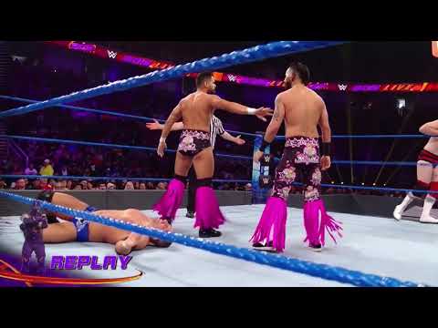 Samir Singh and Sunil Singh (The Singh Brothers) - Double Superkick to Joe Furrer (Instant Replay)