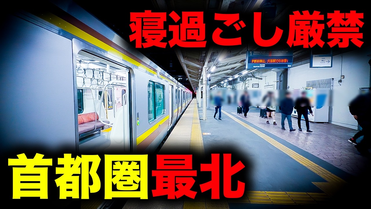 【野宿確定】寝過ごすと首都圏最果ての終着駅に放置されてしまう恐怖の終電を乗り通してみた｜終電で終点に行ってみた#150