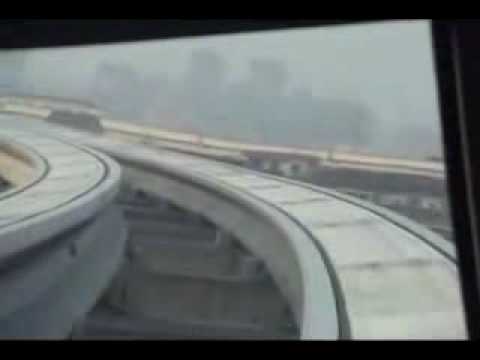 Shanghai Maglev train interior and driver's window view Video