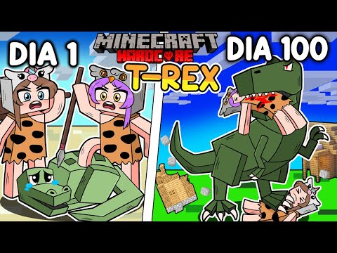🦖I survived 100 DAYS as a T-REX in Minecraft HARDCORE!