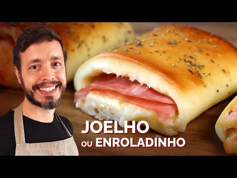 JOELHO ou ENROLADINHO de presunto e queijo - Receita fácil que não precisa de batedeira