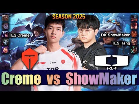 DK ShowMaker vs TES Creme - ShowMaker TALIYAH vs Creme TALON Mid - Patch 25.17 KR Ranked | lolrec