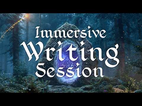 traveling through an elven forest at dusk (but the magic gets darker the longer you write)