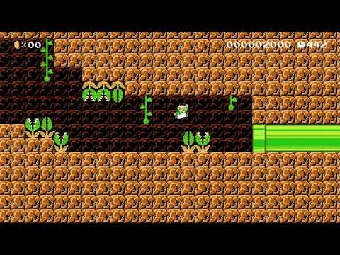 ★Piranha Plant Cave★ by Dodge XD 🍄 Super Mario Maker 2 #aik 😶 No Commentary