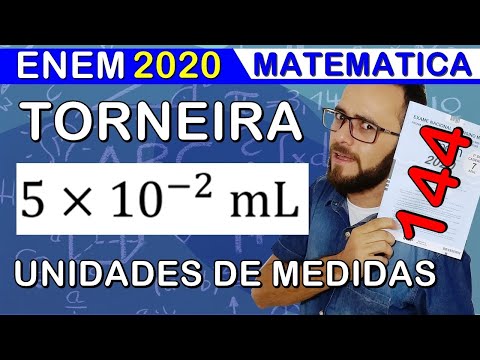 ENEM 2020 - QUESTÃO 144 - uma torneira gotejando - MATEMÁTICA (AZUL)