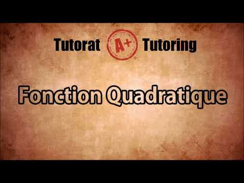 Fonction Quadratique (Parabole) - Secondaire 4 SN au Québec #Quadratique #math #SN #parabole