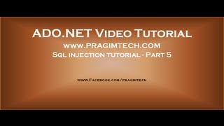 Sql injection tutorial - Part 5
