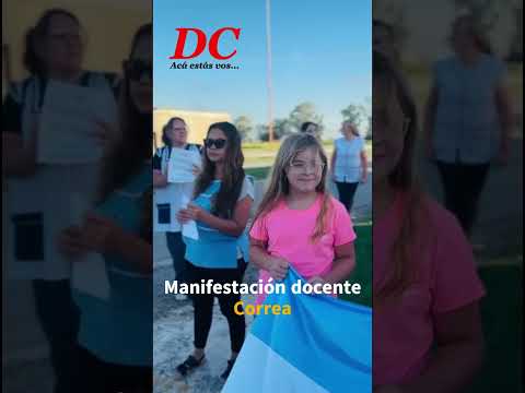 📰 Docentes se manifestaron en Correa con semaforazo, caravana y protesta en la plaza central