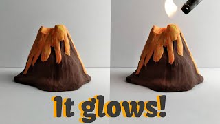 How to Make a Glowing Volcano │ Polymer Clay Tutorial