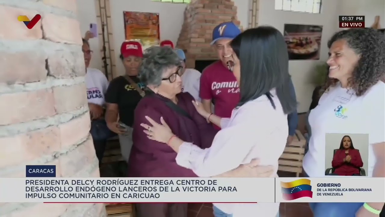 Delcy Rodríguez inaugura centro de desarrollo endógeno "Lanceros de la Victoria" en Caricuao
