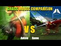 Dinosaur King Comparison (Game VS Anime) Grass Moves and Dinotector 恐竜キング