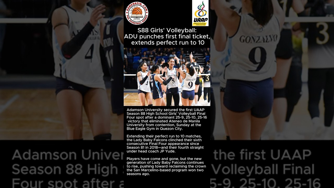 UAAP Girls' Volleyball:  Adamson books first Final 4 berth
