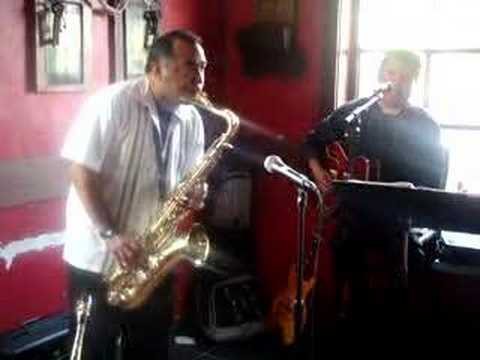 Johnny Gonzales on sax at Donerakie's