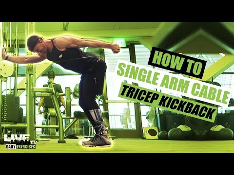 How To Do A SINGLE ARM CABLE TRICEP KICKBACK | Exercise Demonstration Video and Guide