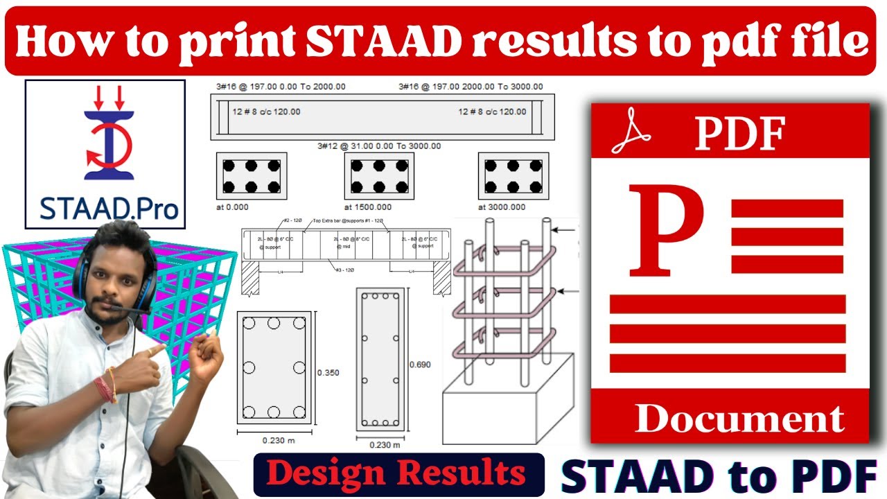 How to print STAAD results to PDF file in building design | structural design | civil engineering |